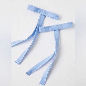 Free People Cutie Pie Light Blue Hair Bow Clips